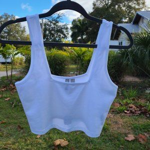 White Tank Crop Top